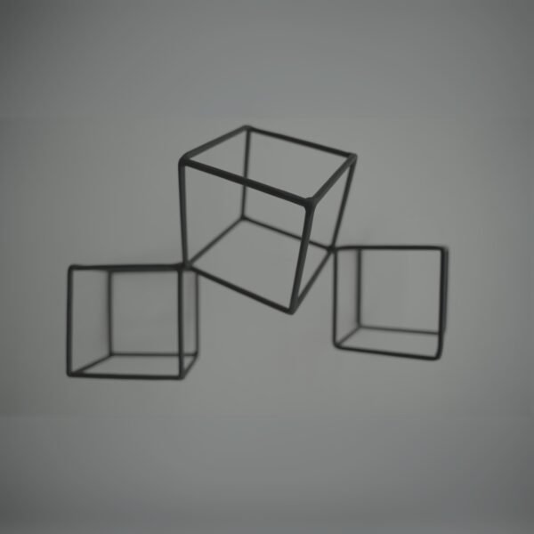 3 cubes negro